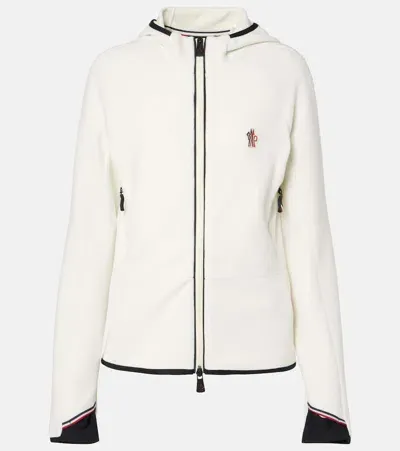 Moncler Fleece Zip-up Hoodie In Grün