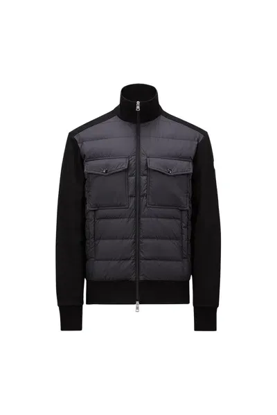 Moncler Front Pocket Zipped Jacket In  Black