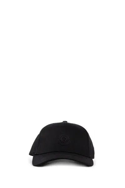 Moncler Front Visor Hats In Black