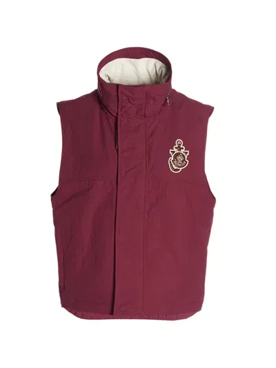 Moncler High Collar Tryphan Jacket In Rojo