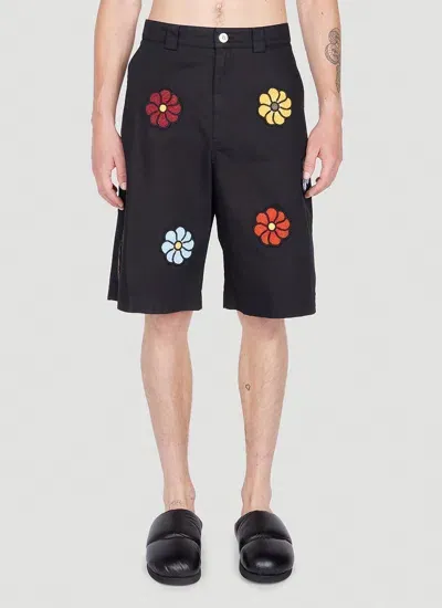 Moncler Genius 1 Moncler Jw Anderson Cotton Gabardine Shorts In Black