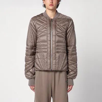 Moncler Genius Dust Coloured Quilted Down Jacket In Grey