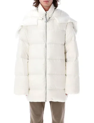 Moncler Genius Hooded Cyclopic Coat In White