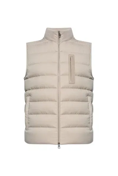 Moncler Giaf Down Gilet In Beige