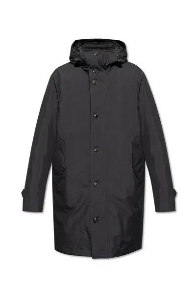 Moncler Gialorgues Hooded Coat In Grey