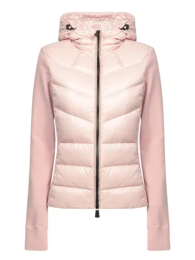 Moncler Grenoble Padded Front Zip Jacket In Pink