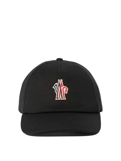 Moncler Grenoble Gabardine Baseball Cap In Black