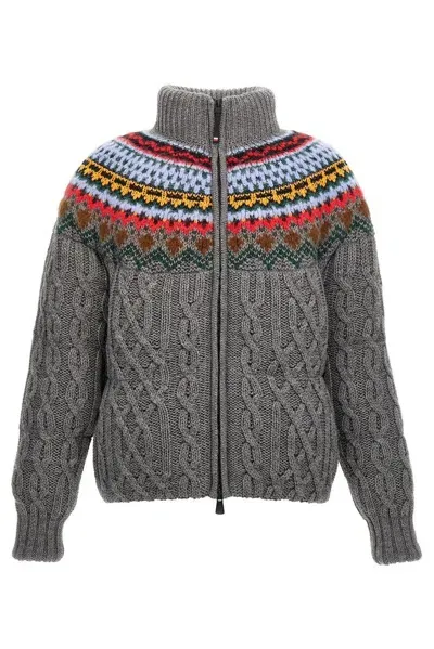 Moncler Grenoble Gerlos - Short Down Jacket In Wool In Grey