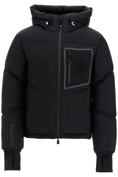 Moncler Grenoble Hooded Down Jacket Mand In Black