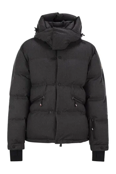 Moncler Grenoble Krun Ski Hooded Down Jacket In Grey