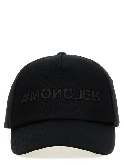 Moncler Grenoble Logo Printed Cap In Black