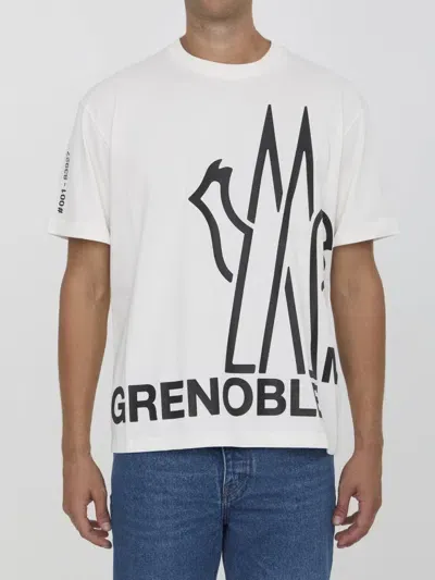 Moncler Grenoble Oversized Logo T-shirt In White