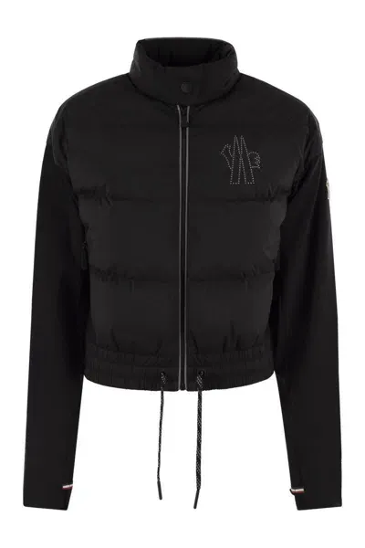 Moncler Grenoble Padded Cardigan In Black