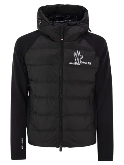 Moncler Grenoble Padded Sweatshirt With Zip In Black