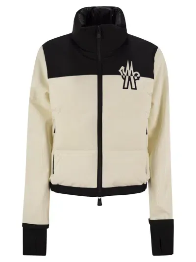 Moncler Grenoble Technical Fabric Cardigan In Beige