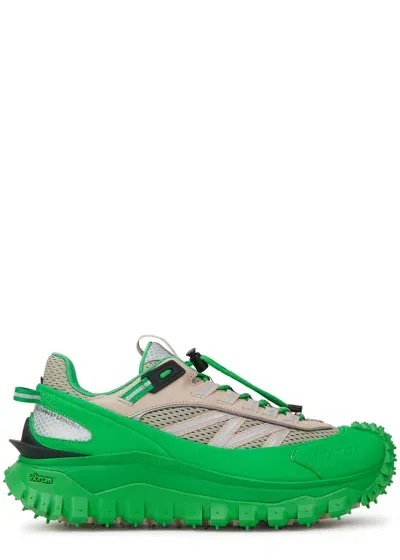 Moncler Chunky Low-top Sneakers In Beige Green