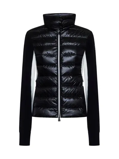 Moncler Grenoble Womens Hybrid Zip Cardigan In Black