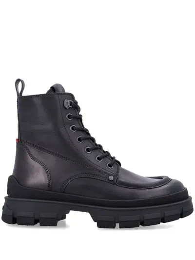 Moncler Hevea City Ankle Boots Shoes In Black