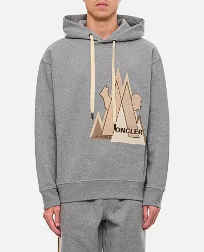 Moncler Hoodie Sweatshirt In Grey