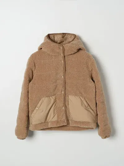 Moncler Jacket  Kids Color Beige In Gold