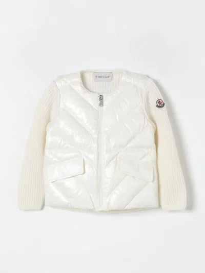 Moncler Babies' Jacket  Kids Color Yellow Cream In White