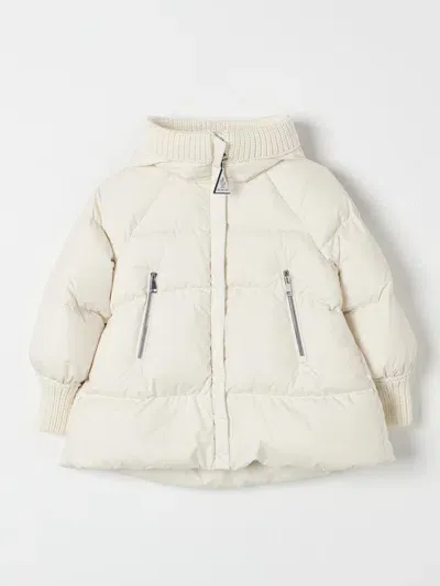 Moncler Jacket  Kids Color Yellow Cream In White