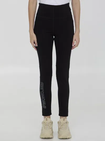 Moncler Jersey Leggings In Black