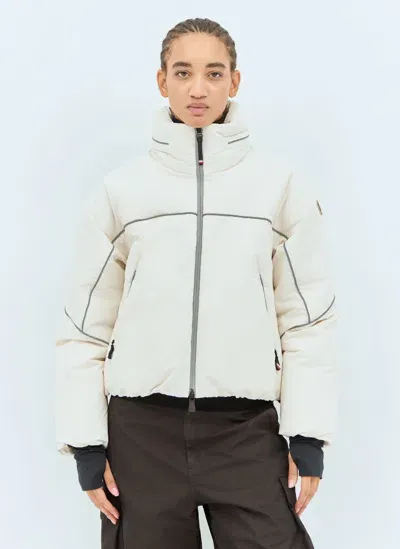 Moncler Klais Tech Down Jacket In Cream