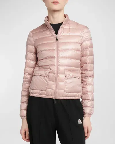 Moncler Lans Quilted Shell Down Jacket In Pink