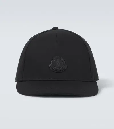 Moncler Logo Baseball Cap In Black