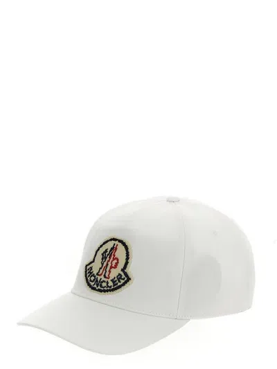 Moncler Logo Cap In White