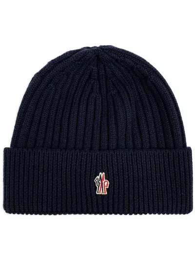 Moncler Logo Cap In Blue