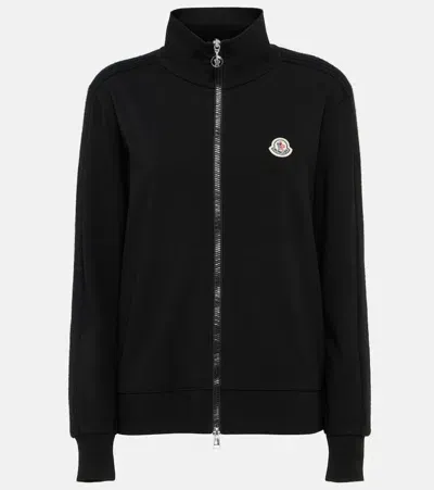 Moncler Logo Cardigan In Black