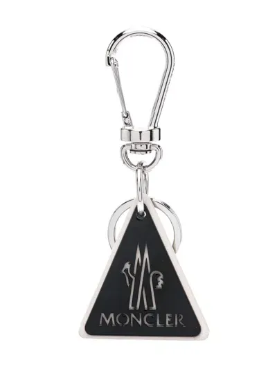 Moncler Logo-debossed Keyring In Black