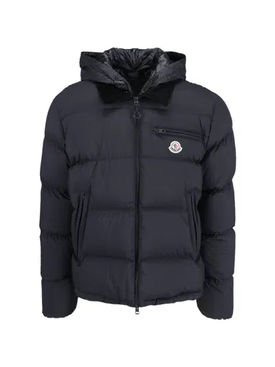 Moncler Calima Nylon Down Jacket In Black