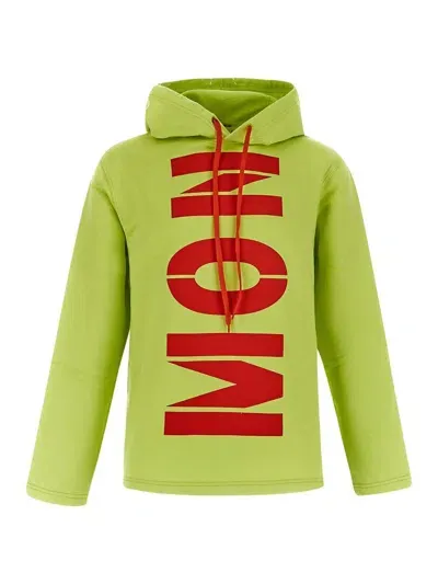 Moncler Logo Letters Hoodie In Green