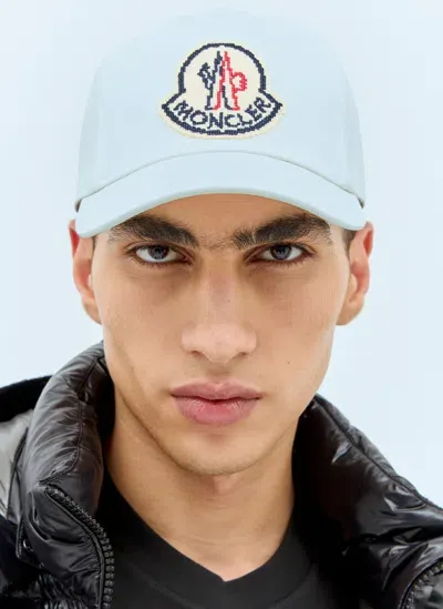 Moncler Logo Patch Baseball Cap In White