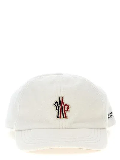 Moncler Logo Patch Cap Hats In White