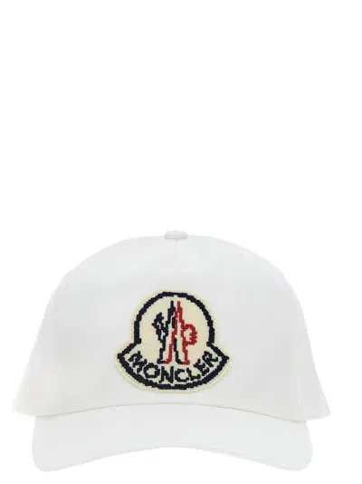 Moncler Logo Patch Cap In White