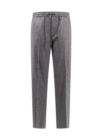 Moncler Logo Patch Drawstring Pants In Grey