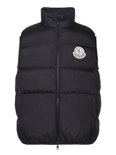 Moncler Almaz Super Light Nylon Down Vest In Black