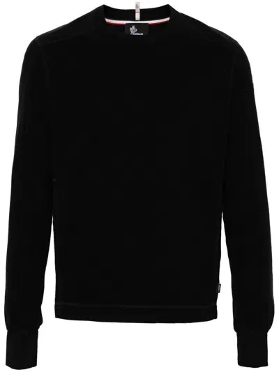 Moncler Sport-sweatshirt Mit Logo-patch In Black