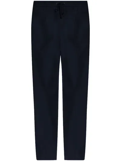 Moncler Logo-patch Trousers In Blue