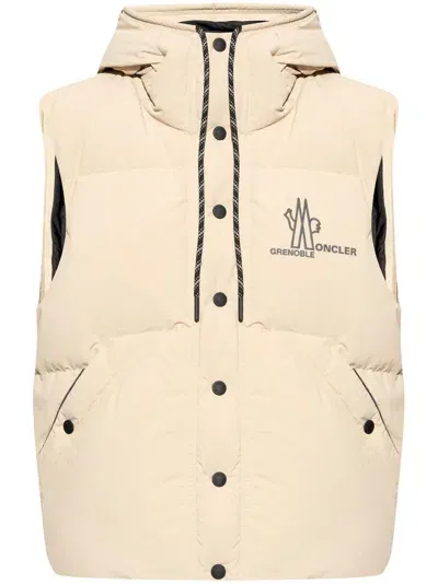 Moncler Grenoble Logo Detailed Padded Gilet In Multicolor