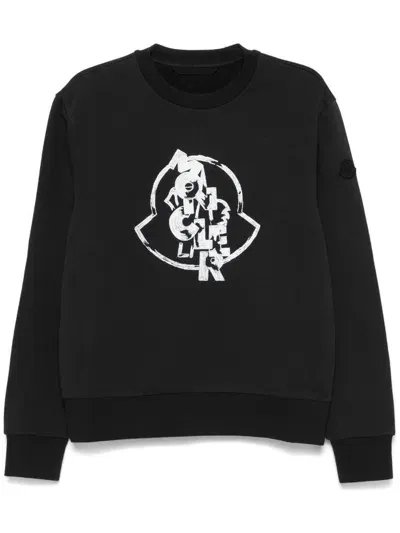 Moncler Black Logo-print Sweatshirt