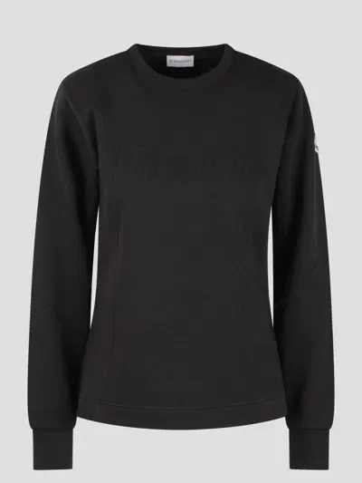 Moncler Logo Sweatshirt In Black