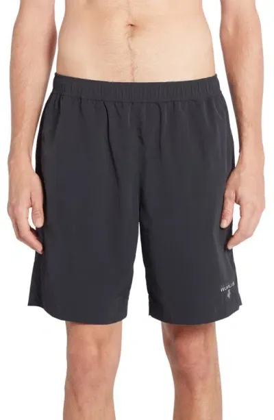 Moncler Logo Swim Trunks In Black