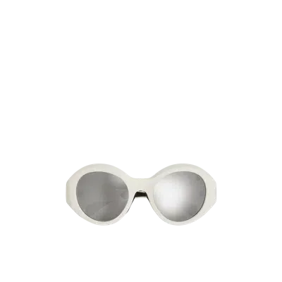 Moncler Lunettes De Soleil Rondes Futuro In White