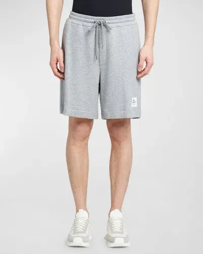 Moncler Men's Lightweight Fleece Sweat Shorts In Medium Grey