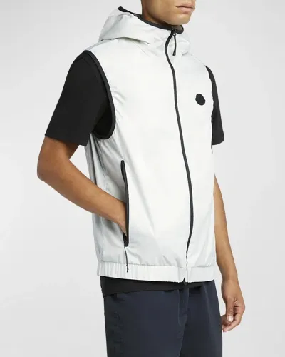 Moncler Vallese Nylon Vest In Neutrals